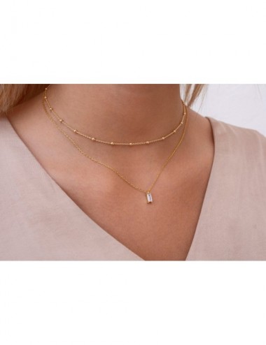 Collier pendentif baguette...