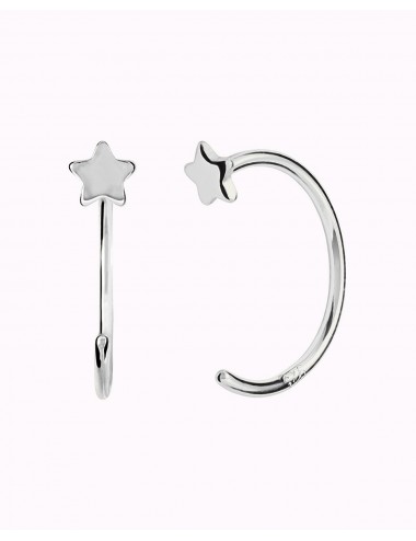 Star Shaped Open Hoop Earrings