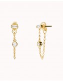 Pendientes stud con cadena...