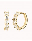 Huggie hoop earrings with...