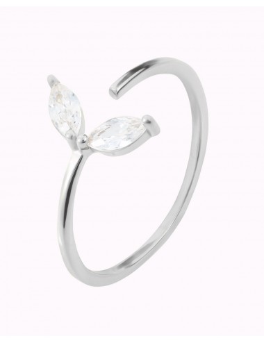 Marquise CZ Flower Open Ring