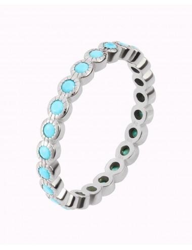 Bague en zircone turquoise...