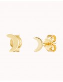 Crescent Moon Stud Earrings