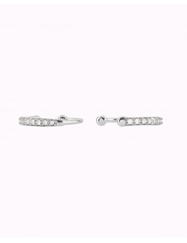 Pave CZ Band Ear Cuff Earrings