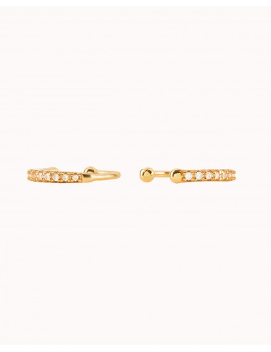 Pave CZ Band Ear Cuff Earrings