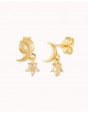 Pendientes Stud Luna y...