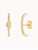 Cz Ear Lobe Cuff Stud Earrings