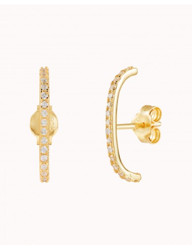 Cz Ear Lobe Cuff Stud Earrings