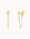 Pendientes stud con cadena...