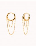 Helix hoop earrings with 2...