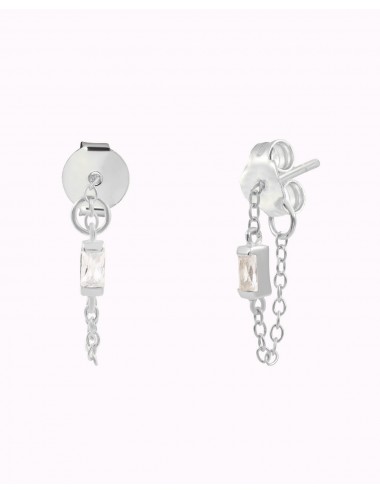 Chain stud earrings with...