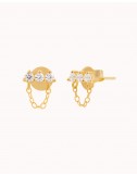 Bar stud earrings with...