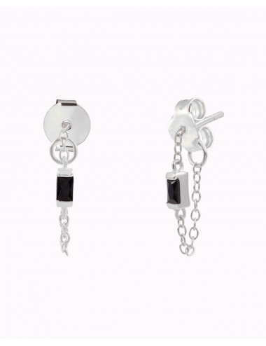 Chain stud earrings with...