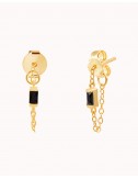 Pendientes stud de cadena...