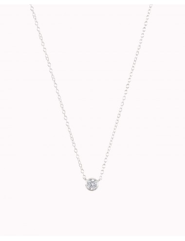 Bezel CZ Pendant Necklace