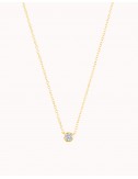 Bezel CZ Pendant Necklace