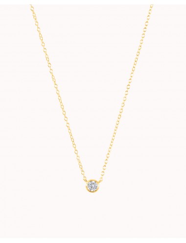 Bezel CZ Pendant Necklace