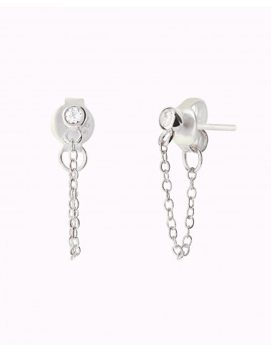 Pendientes stud con cadena...