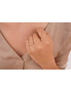 Anillo fino de circonitas en talla baguette engastadas en barra