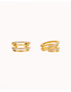 CZ 4 Bands Conch Ear Cuff Earrings - Available in Black & White