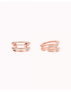 CZ 4 Bands Conch Ear Cuff Earrings - Available in Black & White