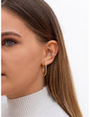 CZ 4 Bands Conch Ear Cuff Earrings - Available in Black & White