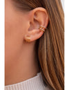 CZ 4 Bands Conch Ear Cuff Earrings - Available in Black & White