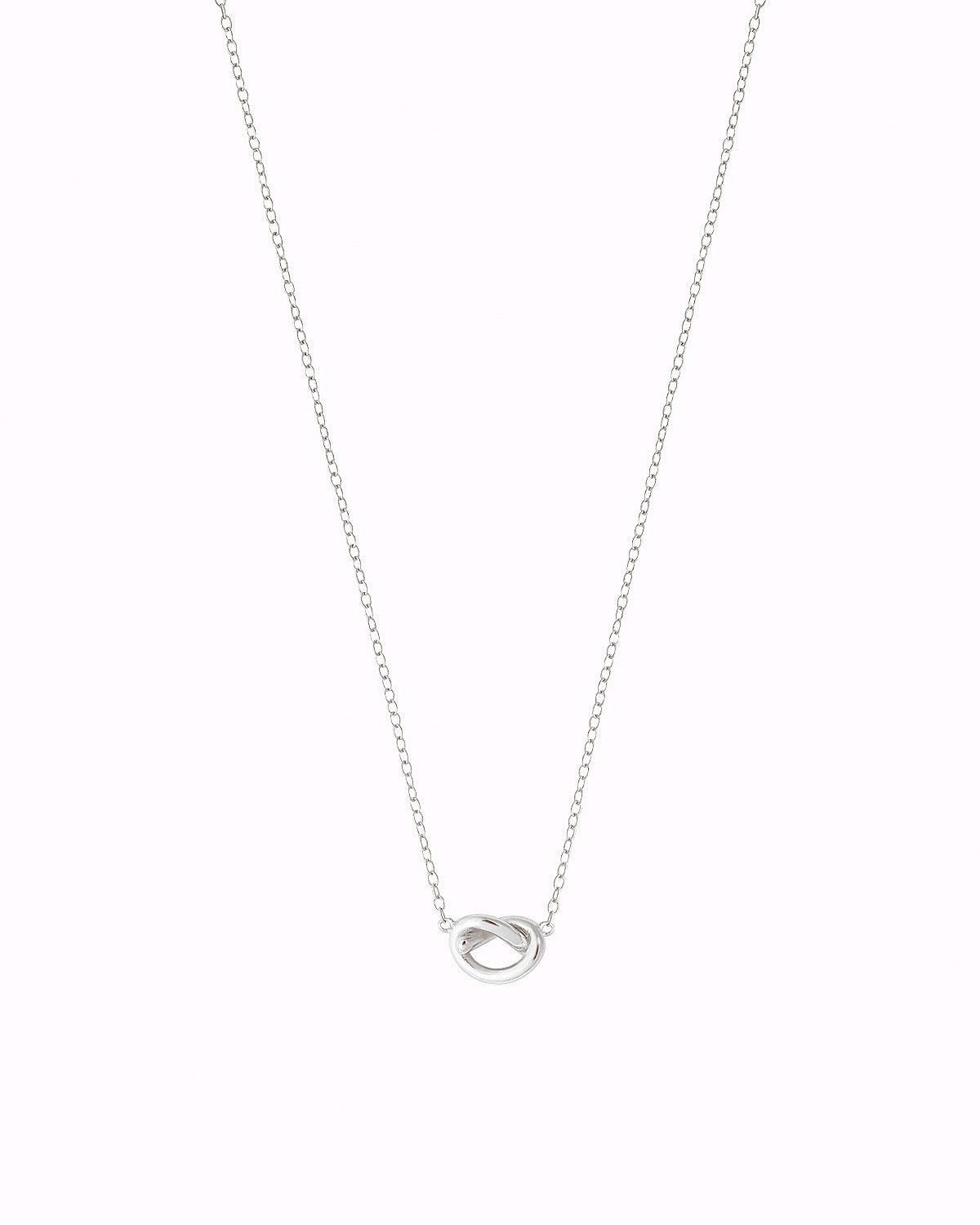 Dainty & Minimalist Heart Love Knot Pendant Chain Necklace