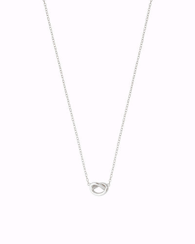 Dainty & Minimalist Heart Love Knot Pendant Chain Necklace