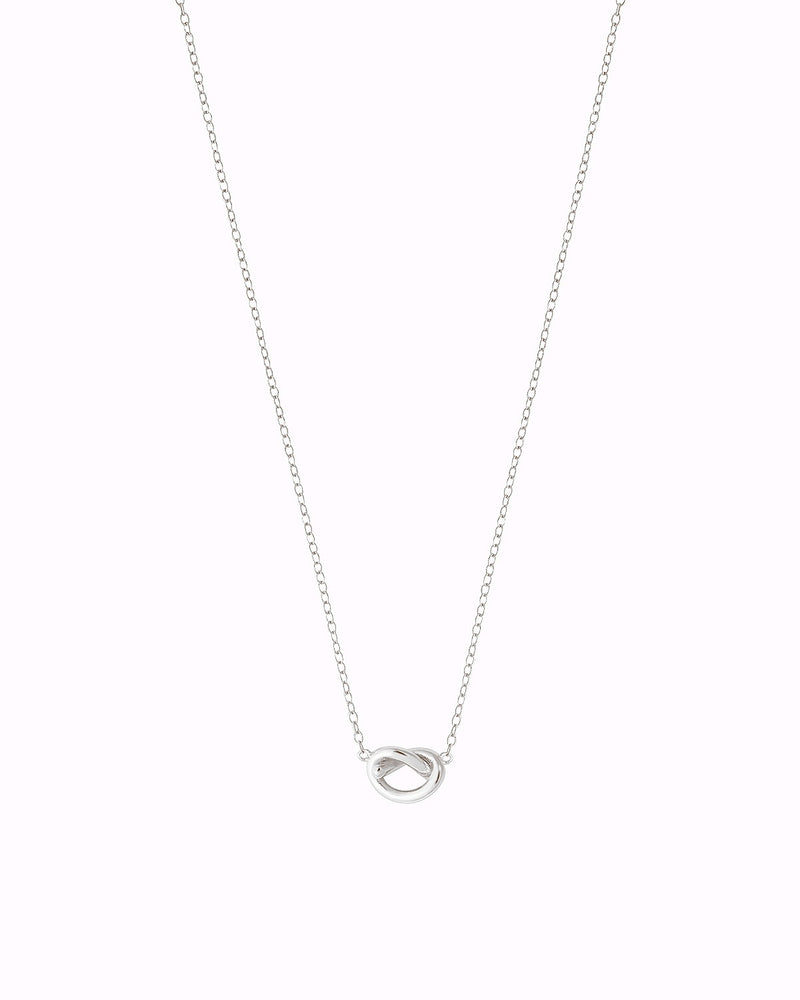 Dainty & Minimalist Heart Love Knot Pendant Chain Necklace
