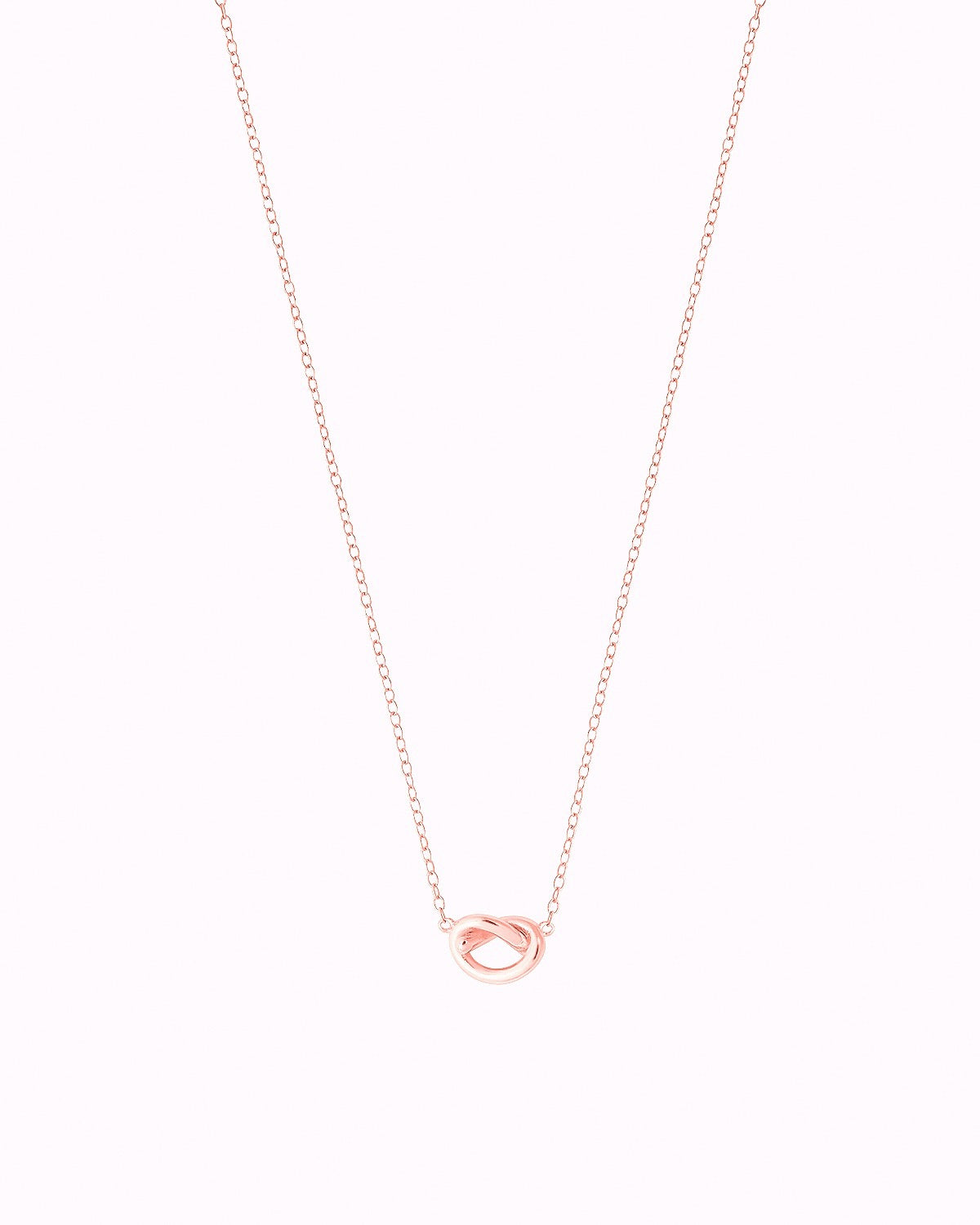 Dainty & Minimalist Heart Love Knot Pendant Chain Necklace