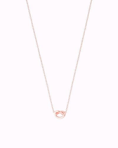 Dainty & Minimalist Heart Love Knot Pendant Chain Necklace