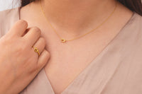 Dainty & Minimalist Heart Love Knot Pendant Chain Necklace