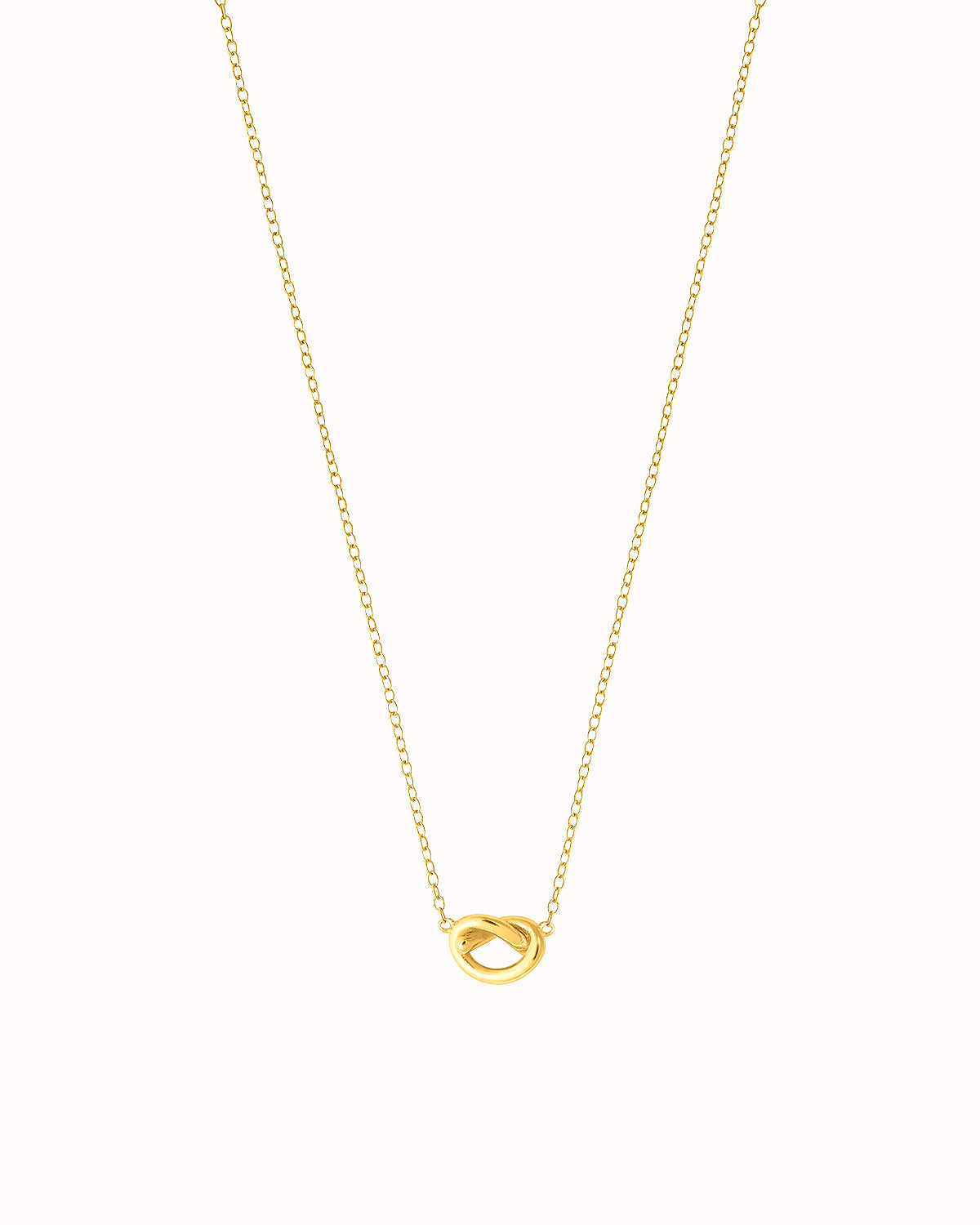 Dainty & Minimalist Heart Love Knot Pendant Chain Necklace