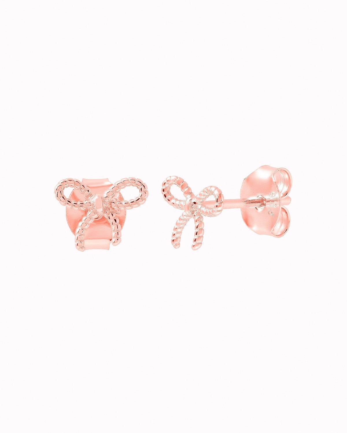 Petites boucles d'oreilles puces en forme de nœud coquet