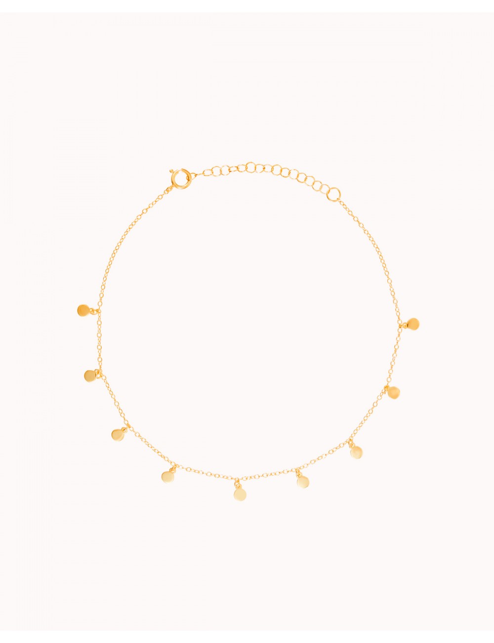 Pulsera tobillera con colgantes en forma de monedas