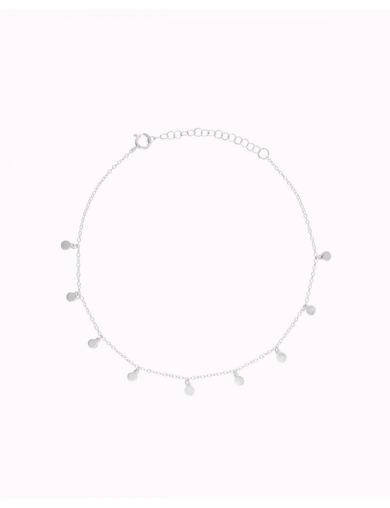 Pulsera tobillera con colgantes en forma de monedas