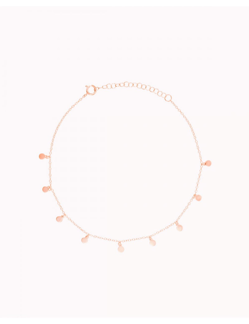 Pulsera tobillera con colgantes en forma de monedas