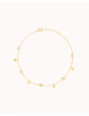 Pulsera tobillera con monedas y circonitas