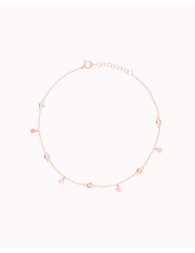 Fußkettchen mit Münzen und Zirkonen