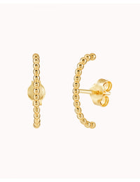 Beaded Ear Lobe Cuff Stud Earrings