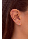 Beaded Ear Lobe Cuff Stud Earrings