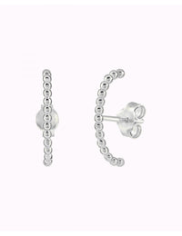 Beaded Ear Lobe Cuff Stud Earrings