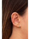 Beaded Ear Lobe Cuff Stud Earrings