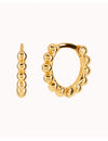 Beaded Huggie Hoop Earrings - Available In Four Sizes