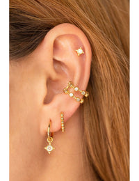 Beaded Huggie Hoop Earrings - Available In Four Sizes