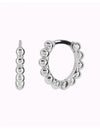Beaded Huggie Hoop Earrings - Available In Four Sizes