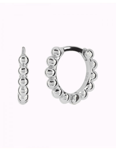 Petites boucles d'oreilles créoles à boules - 4 tailles disponibles