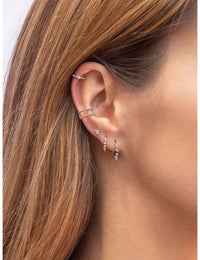 Beaded Huggie Hoop Earrings - Available In Four Sizes