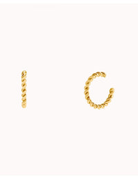 Pendientes conch ear cuff de una banda trenzados